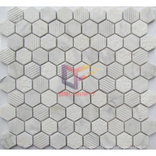 2014 Latest Hexagon Shape Stone Marble Mosaic (CFS1006)
